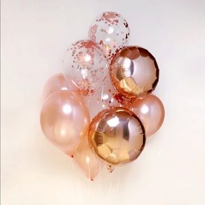 Rose Gold Balloon Bouquet & Thirty AF Banner